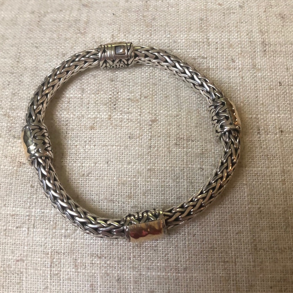John Hardy silver and gold bracelet